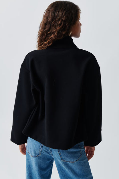 Elegante Damen Kurzjacke mit Stehkragen | Minimalistische Raffinesse für jeden Anlass