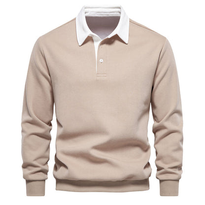 Gideon | Herren Langarm Polo Shirt | Klassischer Knopfkragen