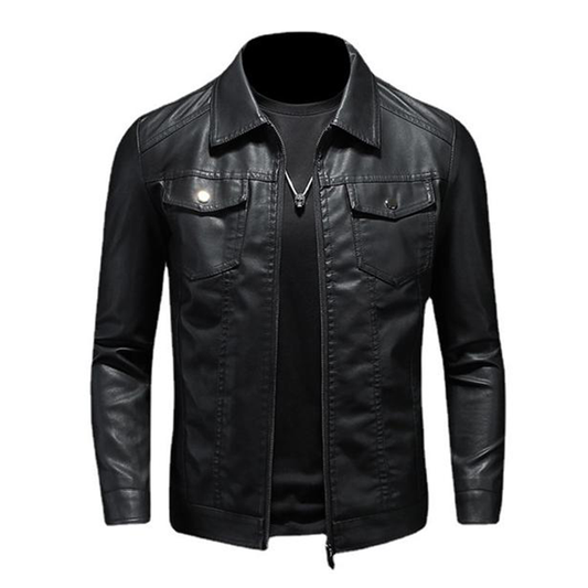 Herren Lederjacke aus Kunstleder | Zeitloser Style & Maskuline Eleganz