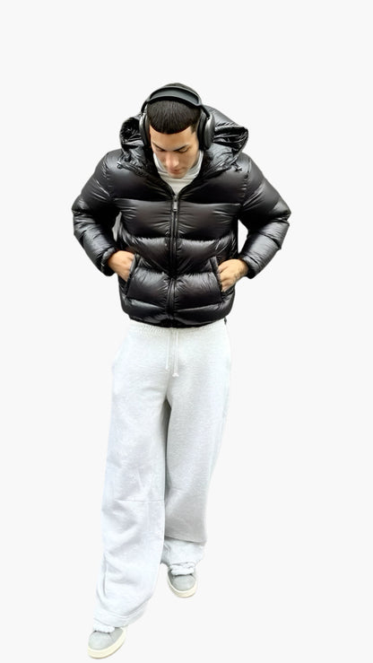 Oren | Herren Steppjacke mit Kapuze & Reißverschluss – Gepolsterte Winterjacke im Urban Street Style, Wind- & Wasserabweisend für Kalte Tage