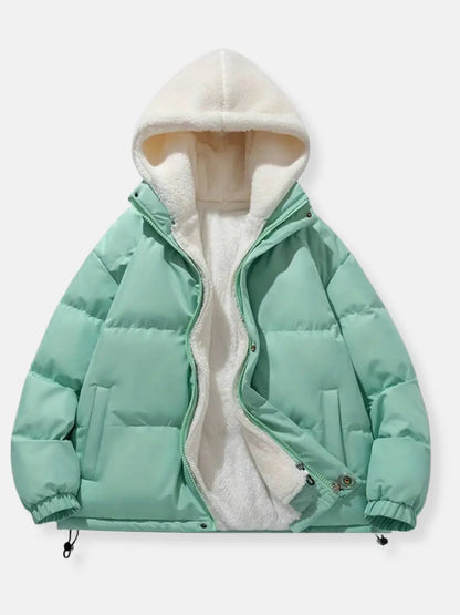 Gefütterte Winterjacke Damen mit Kapuze | warme & stylische Winterlooks