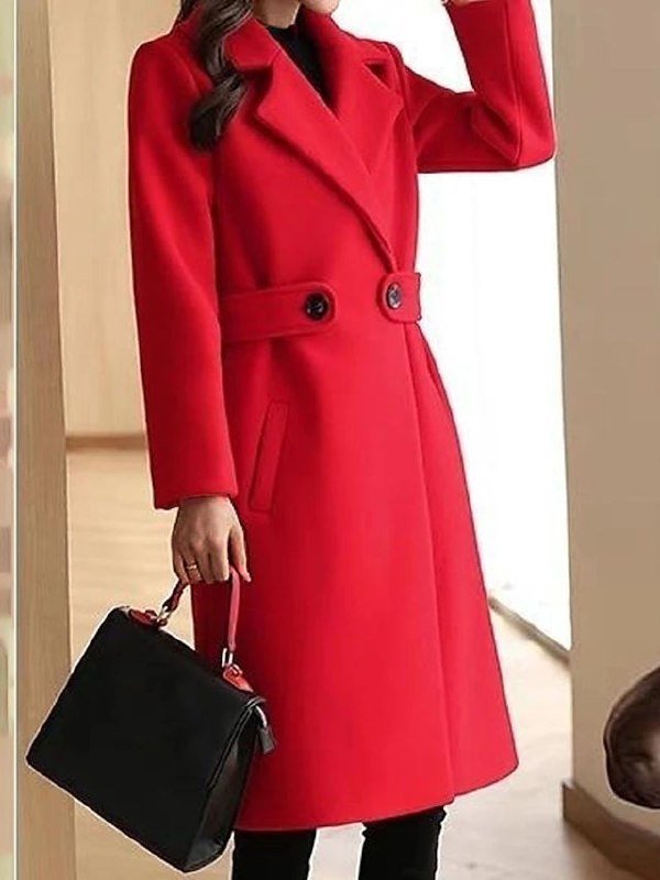 Klassischer Damen Wollmantel | Elegante Wärme für Herbst & Winter