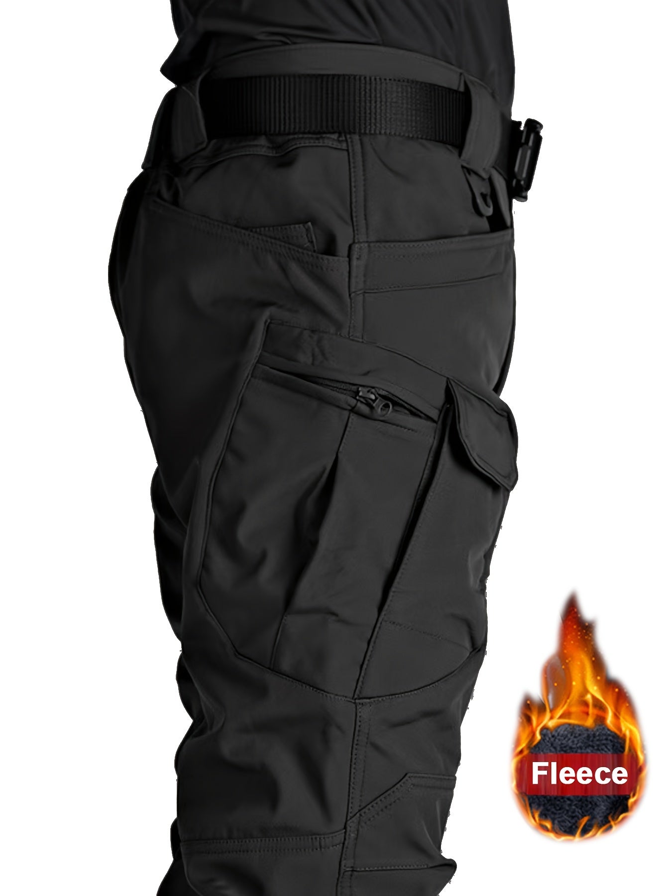 Janik | Herren Thermo-Cargohose mit Fleecefutter und Mehreren Taschen