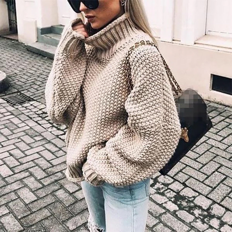 Grobstrick Rollkragenpullover Damen | Kuschelige Wintermode im Urban-Chic