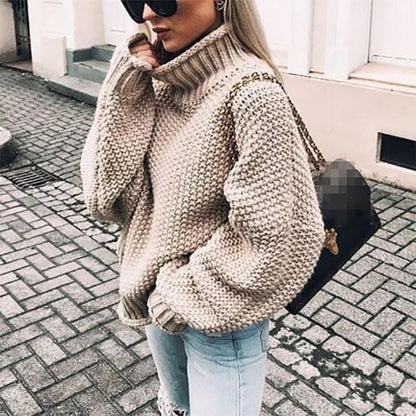 Grobstrick Rollkragenpullover Damen | Kuschelige Wintermode im Urban-Chic