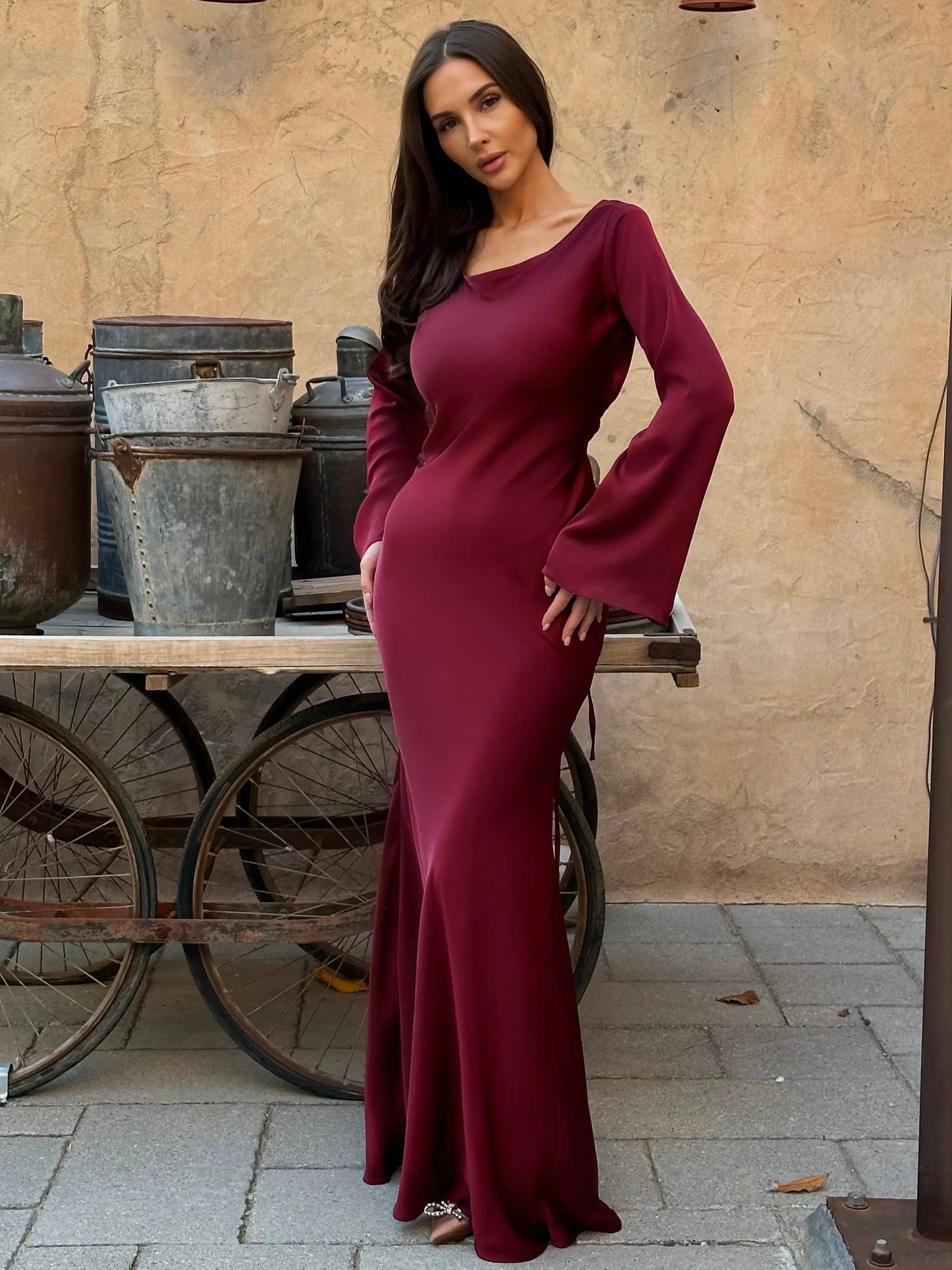 Elegantes Damen Maxikleid | Figurbetont & luxuriös für besondere Anlässe