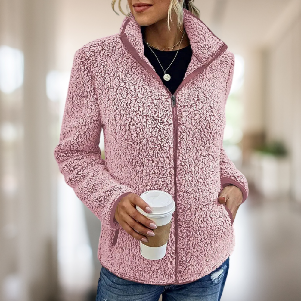 Damen Fleecejacke mit Reißverschluss – Warm, Bequem & Vielseitig