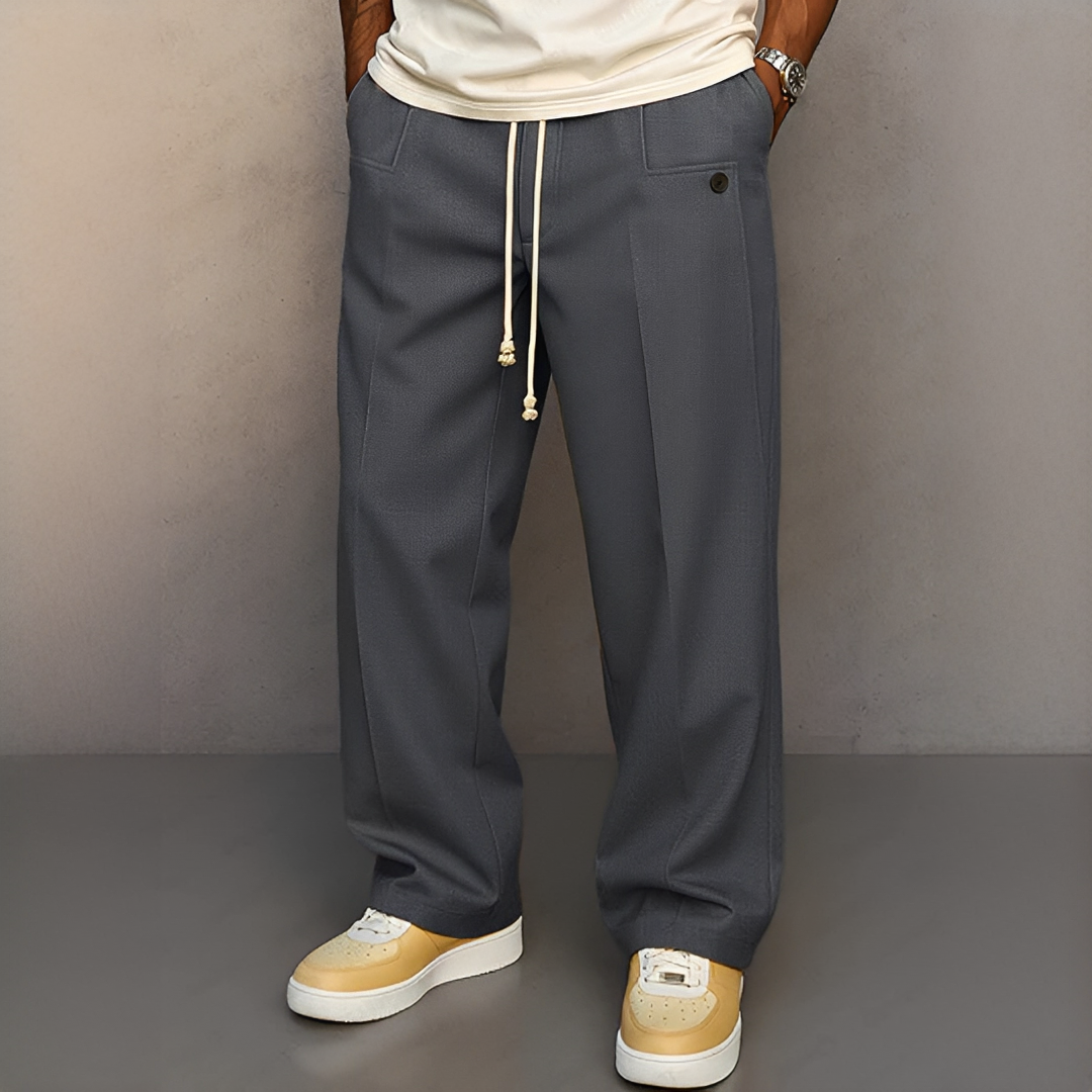 Herren Hose mit Kordelzug – Leichte Freizeithose für Alltag, Reisen und moderne Outfits