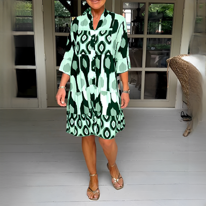 Damen Sommerkleid – Elegantes Kleid mit 3/4-Ärmeln und luftigem Tragekomfort