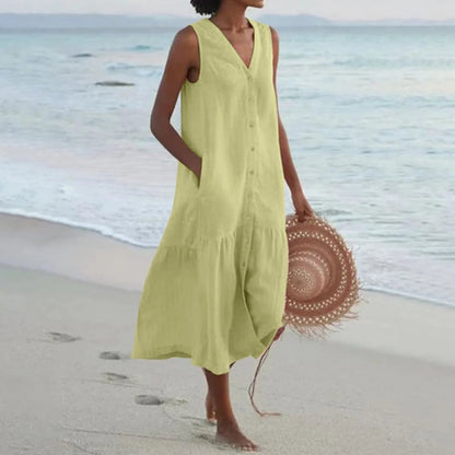 Damen V-Ausschnitt Kleid – Elegant, Feminin & Vielseitig