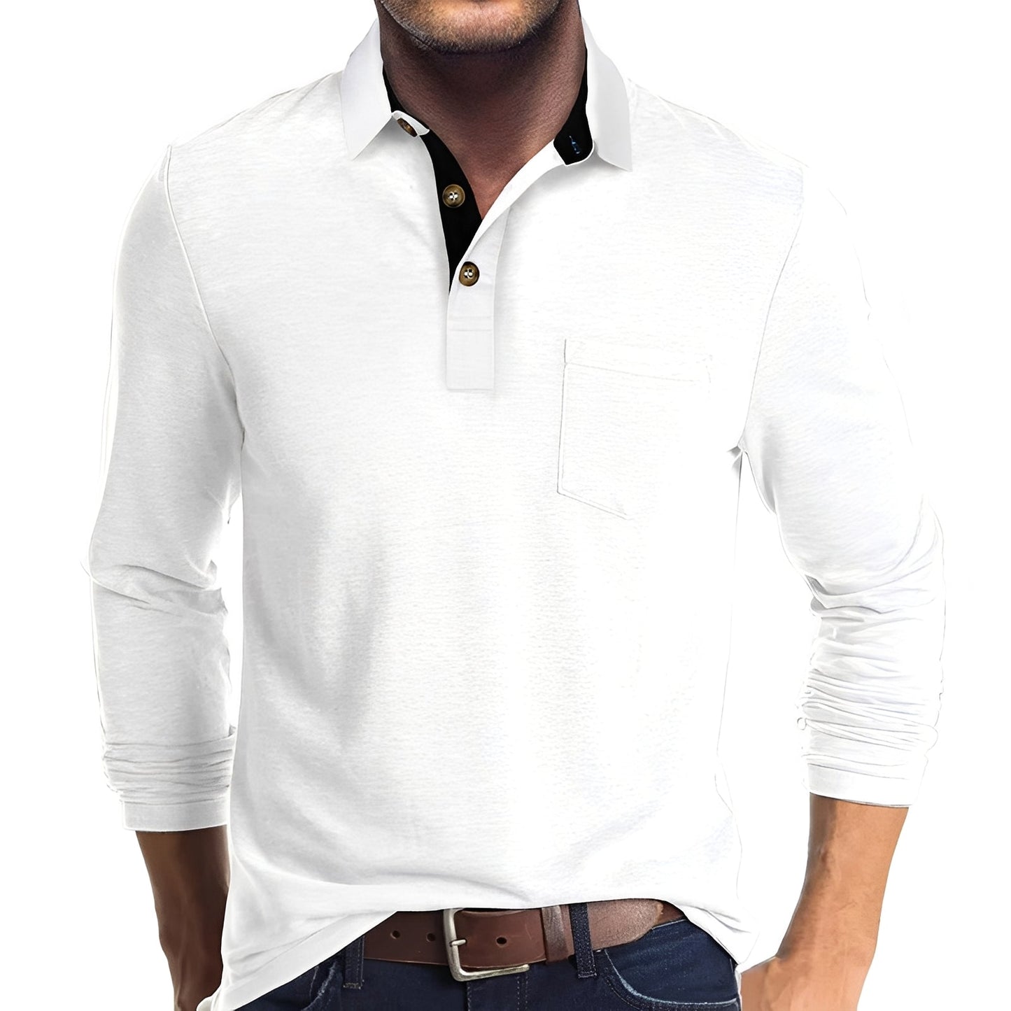 Lässiges Herren Langarm-Poloshirt – Komfortabel, Modern & Vielseitig
