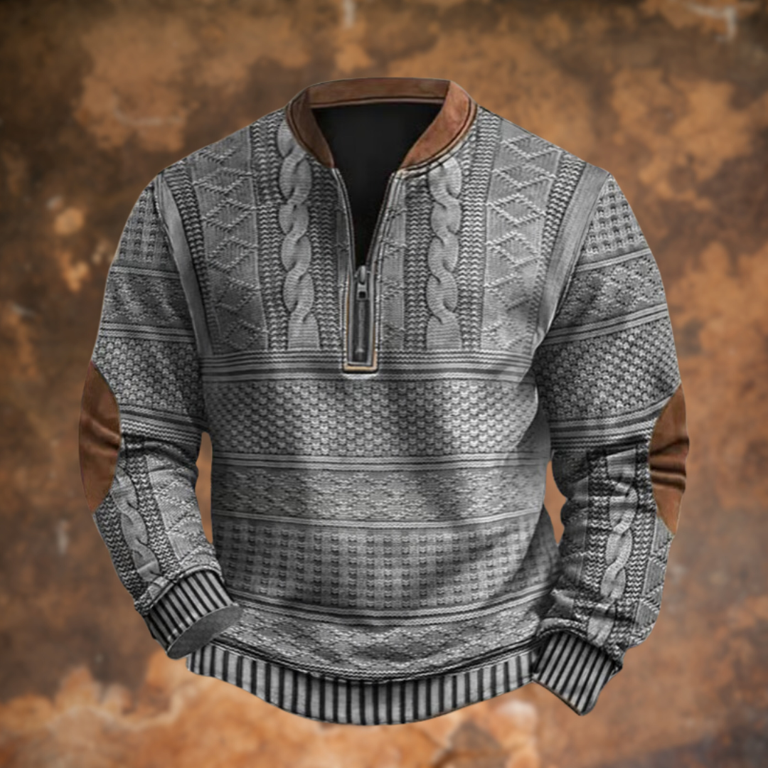 Strickpullover Herren | halber Reißverschluss für stilvolle Wärme