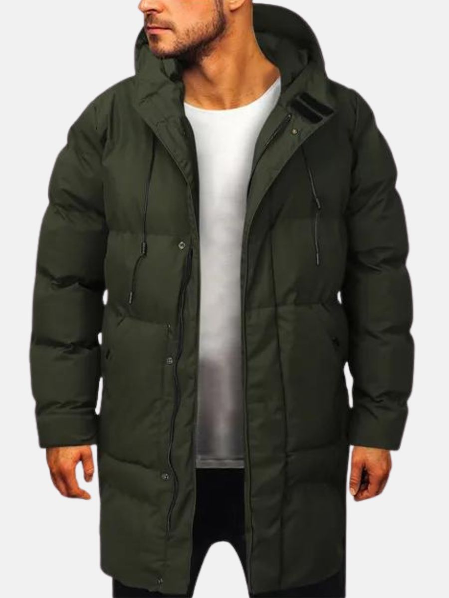 Herren Wintermantel mit Kapuze | Warmer, langer Parka für kalte Wintertage