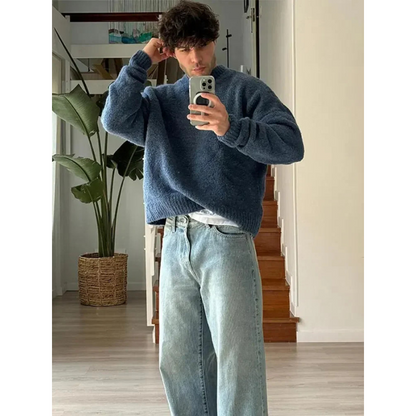 Klassischer Herrenpullover mit Rundhals – Zeitlos, Komfortabel & Vielseitig