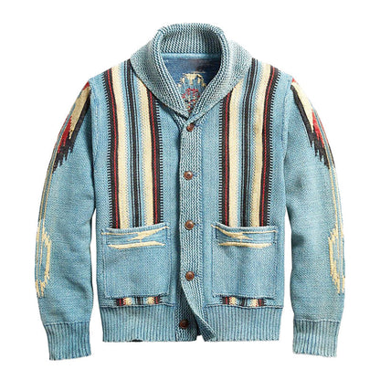 Vintage-Strickjacke für Herren | Rustikaler Stil & Warmer Komfort