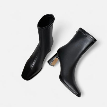 Vintage Stiefeletten mit quadratischer Spitze | Damen, stilvoll & wärmend