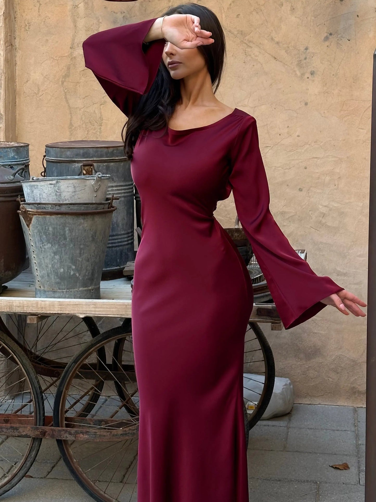 Elegantes Damen Maxikleid | Figurbetont & luxuriös für besondere Anlässe