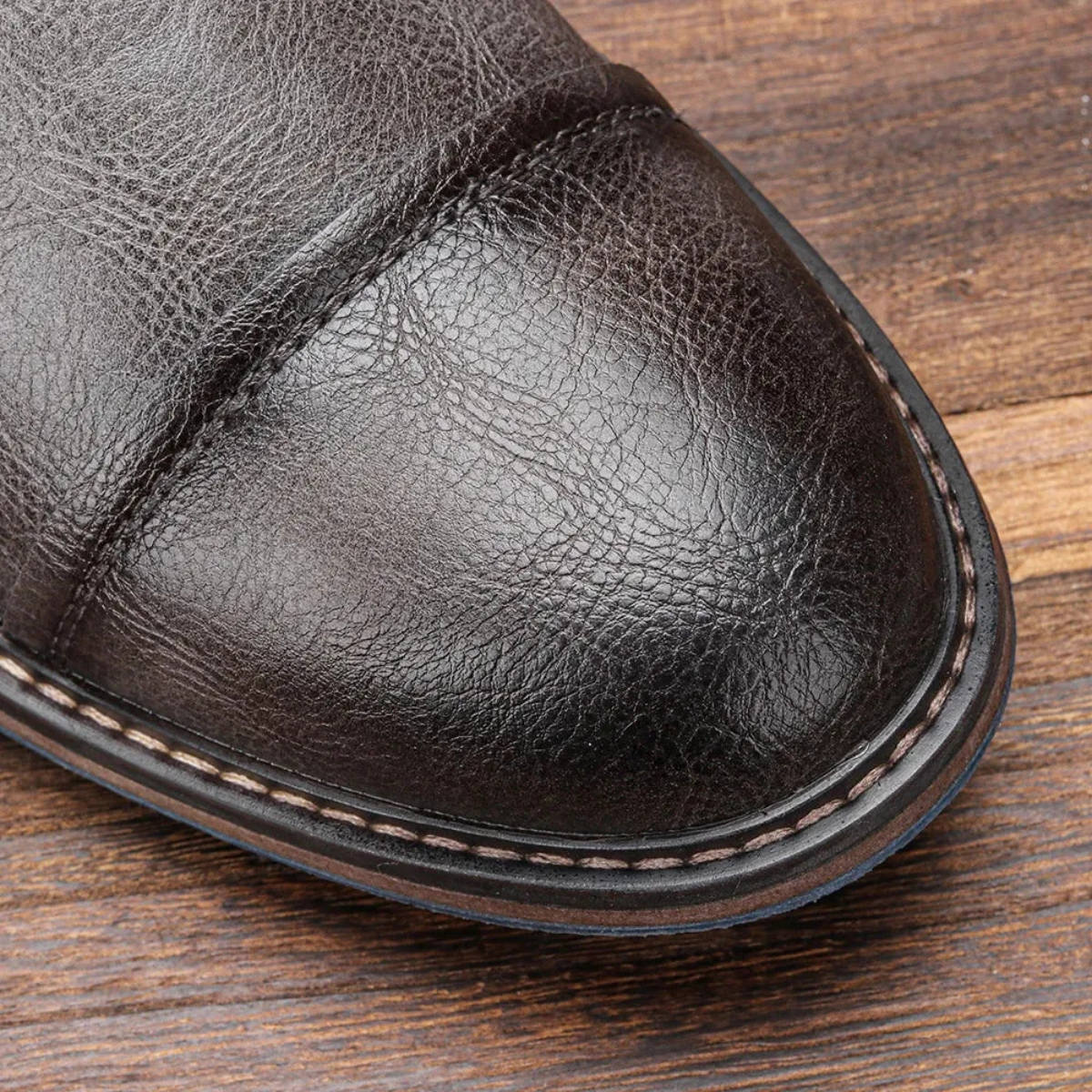 Herren Vintage Lederstiefeletten | Robuste Alltagsschuhe aus Echtleder