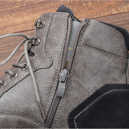 Herren Vintage Lederstiefeletten | Robuste Alltagsschuhe aus Echtleder