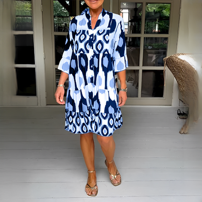 Damen Sommerkleid – Elegantes Kleid mit 3/4-Ärmeln und luftigem Tragekomfort