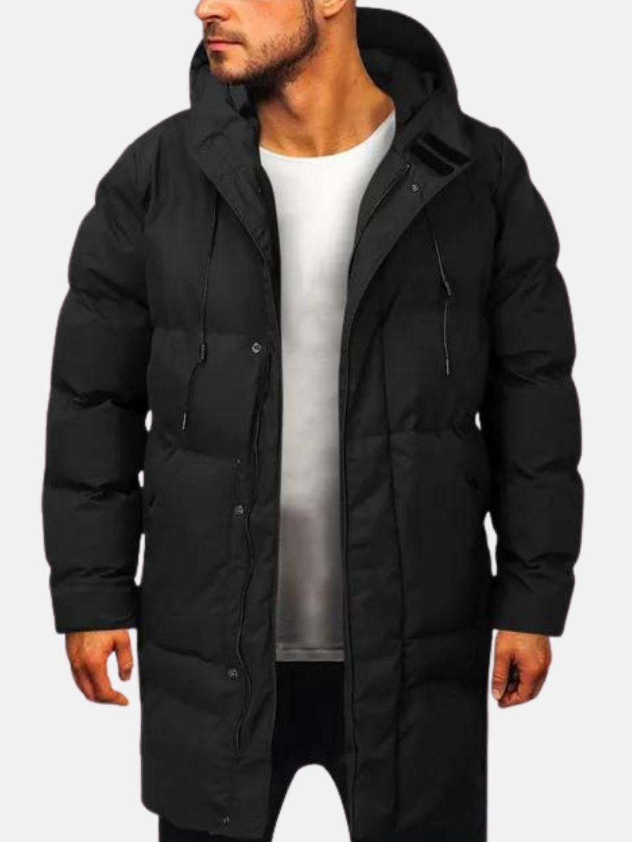 Herren Wintermantel mit Kapuze | Warmer, langer Parka für kalte Wintertage