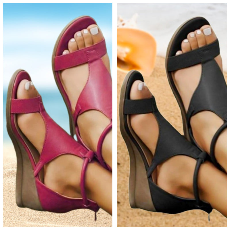 Damen Keilsandalen im Römischen Stil – Elegant, Stabil & Sommerlich