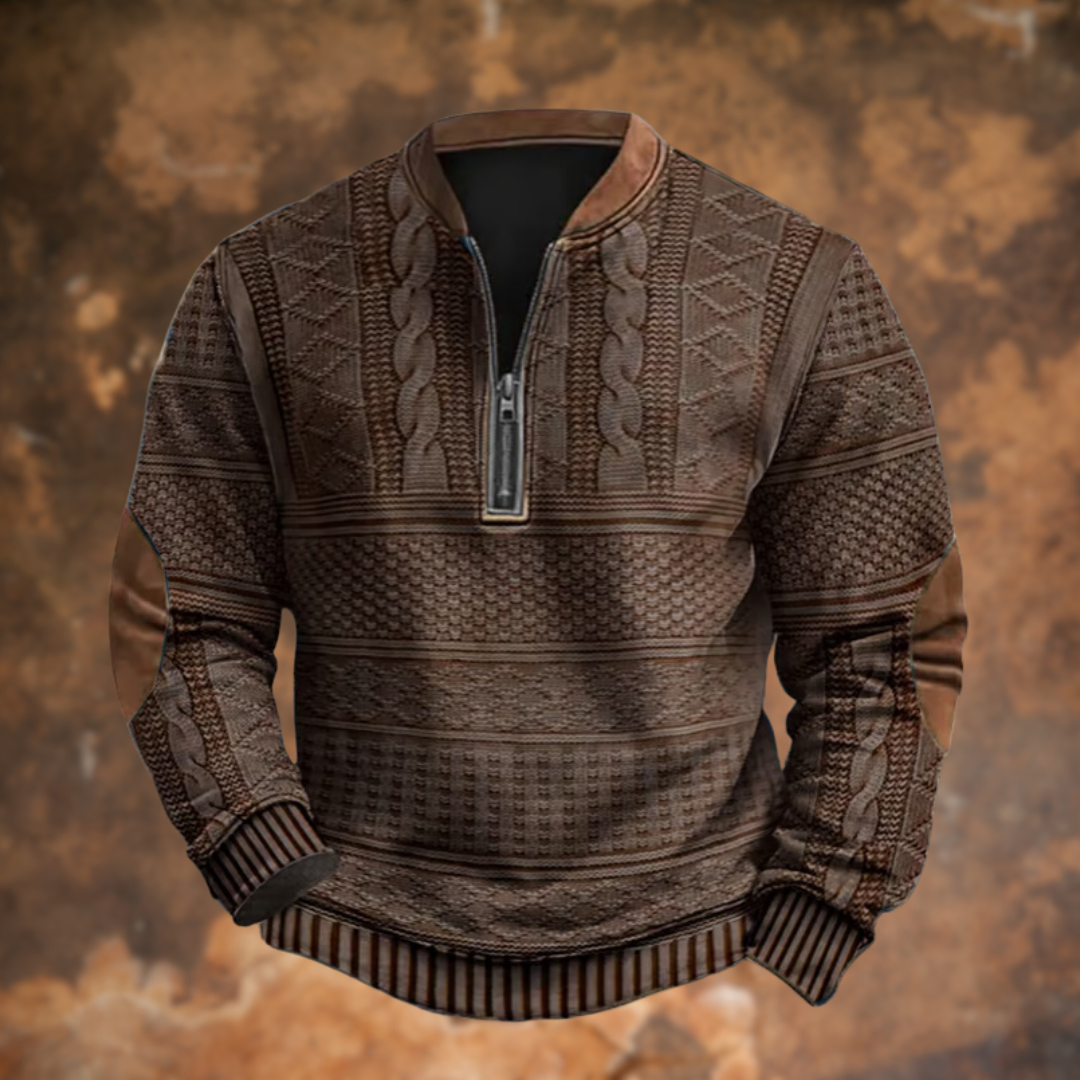 Strickpullover Herren | halber Reißverschluss für stilvolle Wärme