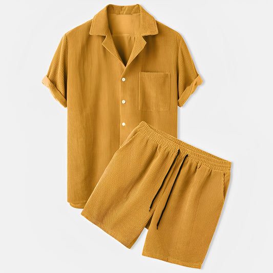 Herren Cord Set zweiteilig – Komfortables Freizeitset für Alltag, Streetwear und entspannte Looks