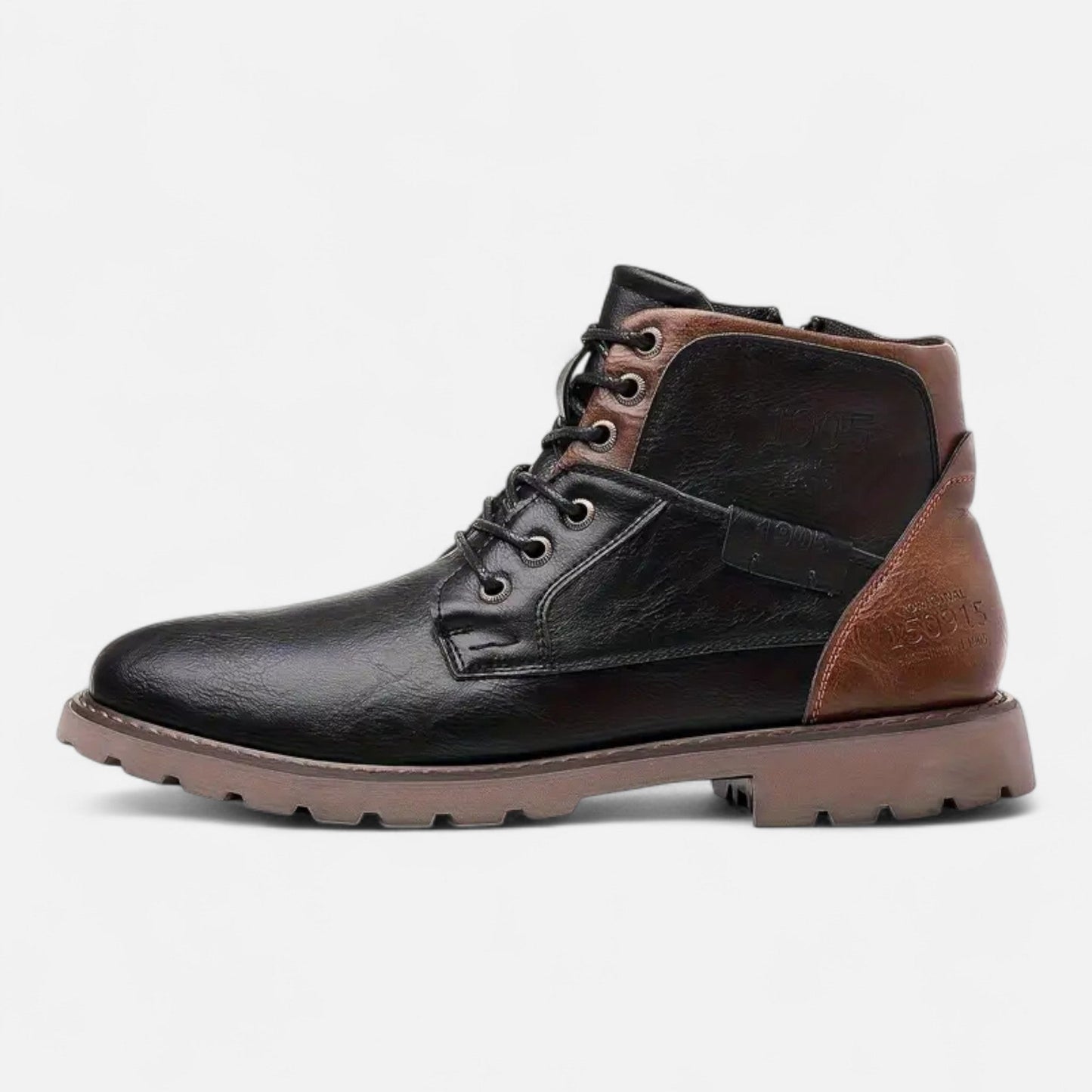 Torben | Herren Vintage Lederoptik Schnürstiefeletten – Elegante Business & Freizeit Ankle Boots im Klassischen Design