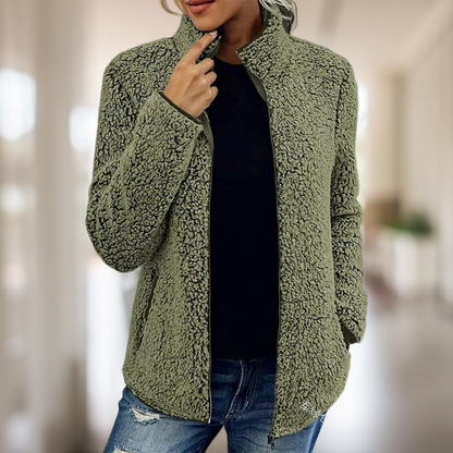Damen Fleecejacke mit Reißverschluss – Warm, Bequem & Vielseitig