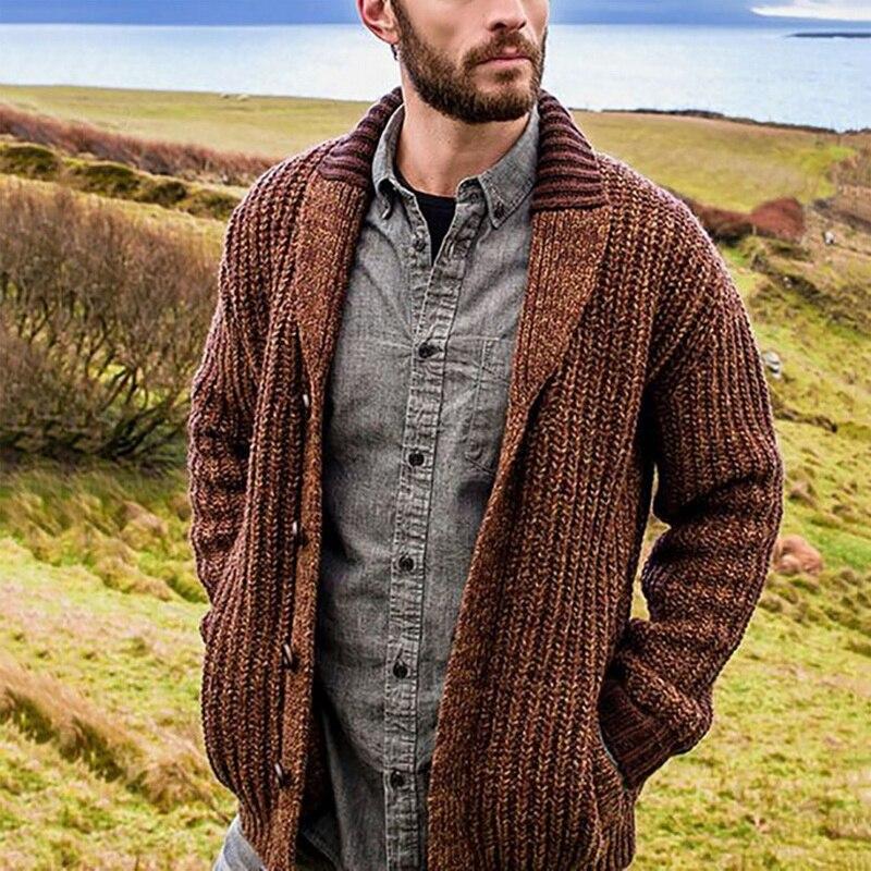 Groß Gestrickte Herren Strickjacke – Warm, Komfortabel & Zeitlos Stylisch