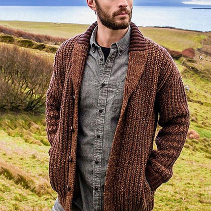Groß Gestrickte Herren Strickjacke – Warm, Komfortabel & Zeitlos Stylisch