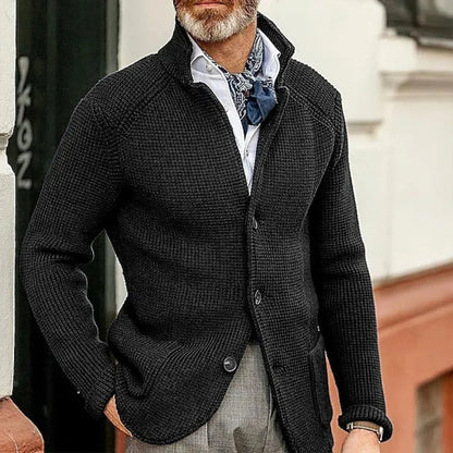 Kenneth | Herren Cardigan aus Weichem Strick mit Eleganter Knopfleiste