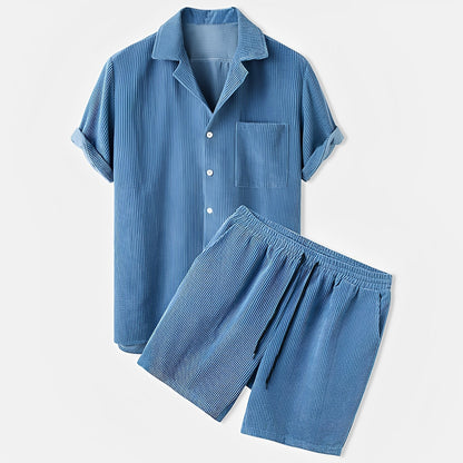 Herren Cord Set zweiteilig – Komfortables Freizeitset für Alltag, Streetwear und entspannte Looks