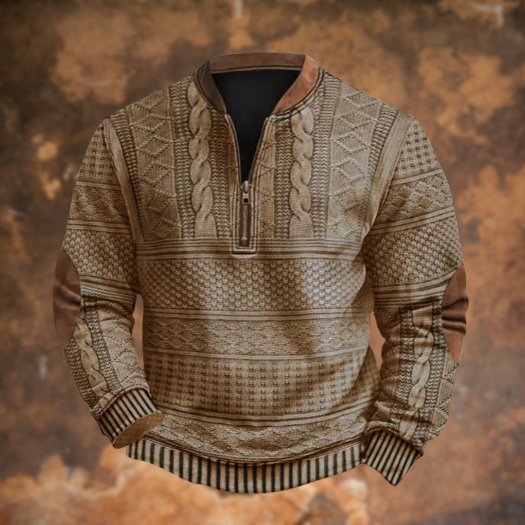 Strickpullover Herren | halber Reißverschluss für stilvolle Wärme
