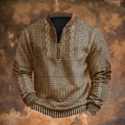 Strickpullover Herren | halber Reißverschluss für stilvolle Wärme
