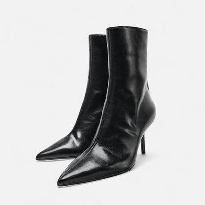 Damen Stiefeletten mit Spitze & Absatz | Retro-Luxus für elegante Outfits