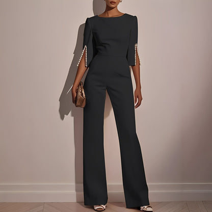 Damen Jumpsuit mit Glockenärmeln – Eleganter Overall für Events und besondere Anlässe
