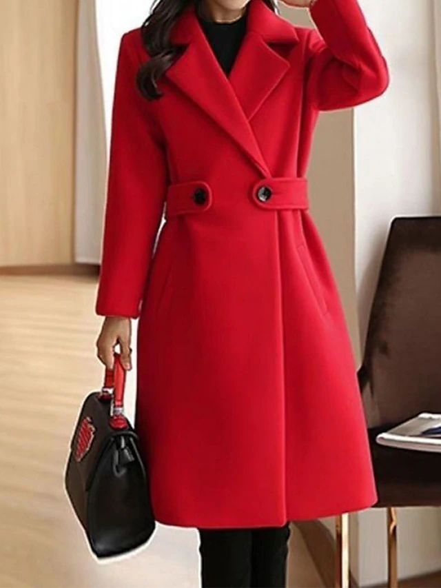 Klassischer Damen Wollmantel | Elegante Wärme für Herbst & Winter