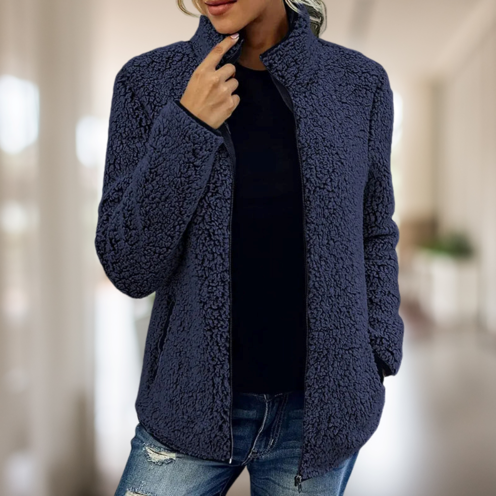 Damen Fleecejacke mit Reißverschluss – Warm, Bequem & Vielseitig