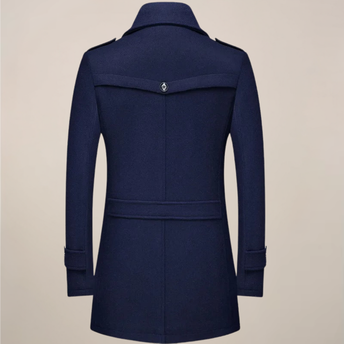 Ryan | Herren Wintermantel mit Reverskragen | Langer Wollstil Mantel mit Knopfleiste für Elegante Outfits
