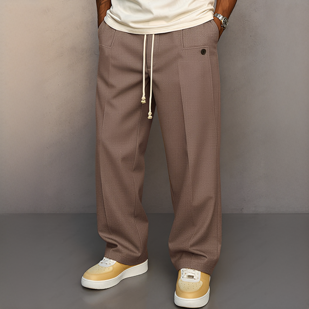 Herren Hose mit Kordelzug – Leichte Freizeithose für Alltag, Reisen und moderne Outfits