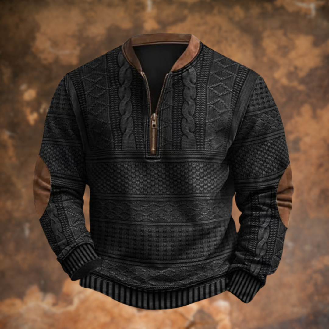 Strickpullover Herren | halber Reißverschluss für stilvolle Wärme