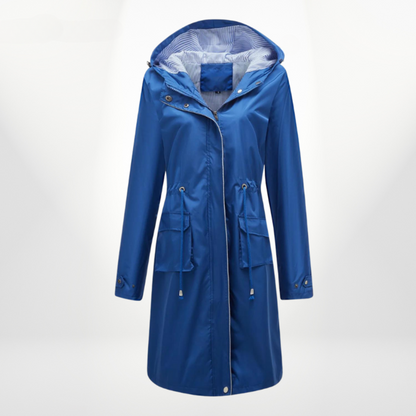 Albertina | Damen Trenchcoat mit Kapuze & Taillenzug