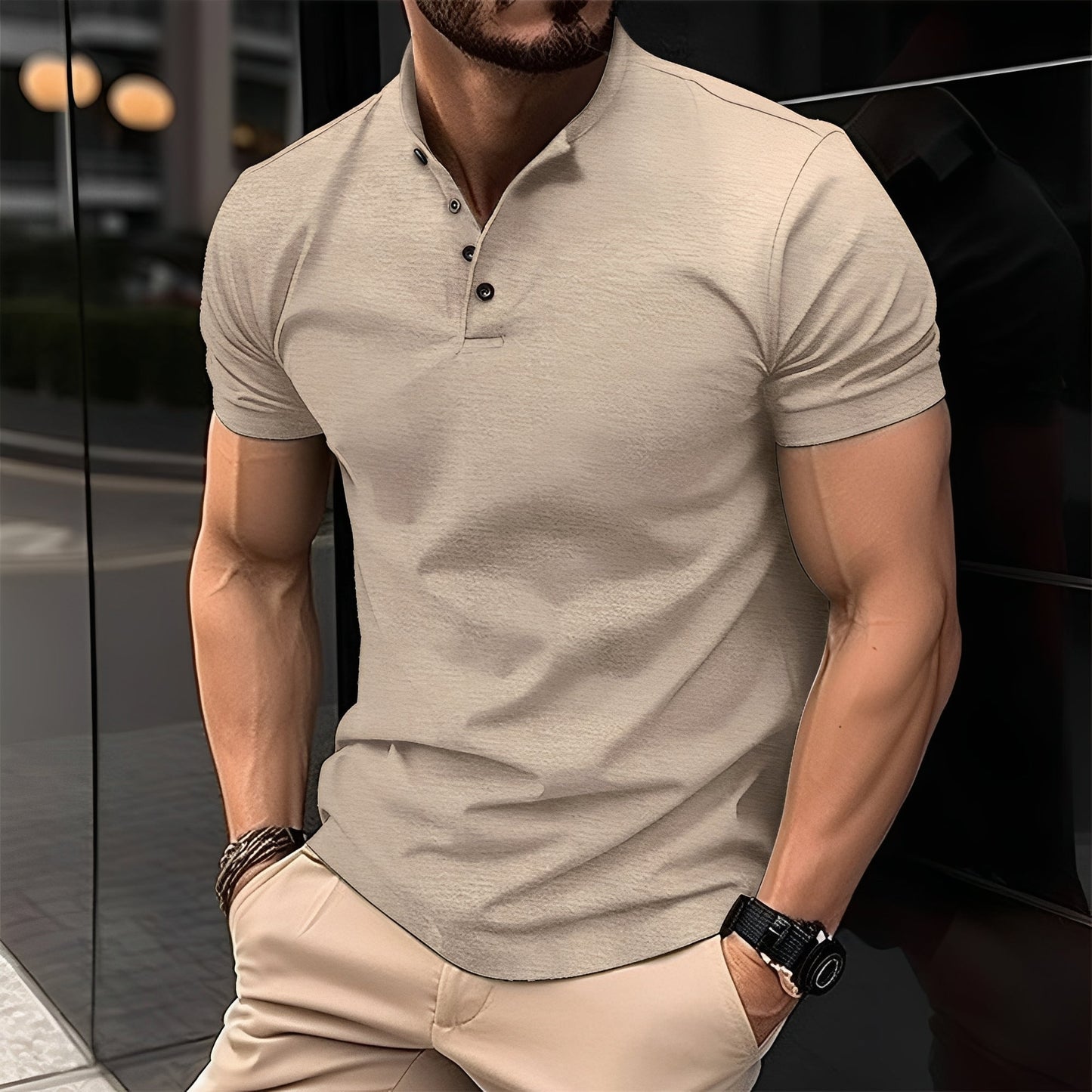 Herren Shirt – Komfortables Shirt mit Knopfleiste für Alltag & Freizeit
