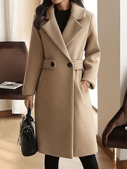 Klassischer Damen Wollmantel | Elegante Wärme für Herbst & Winter
