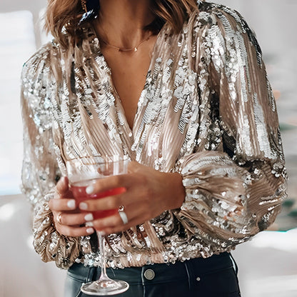 Fashique |  Glitzernde Bluse für Damen