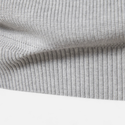 Vincent | Herren Stehkragen Strickpullover mit Reißverschluss – Feine Baumwolle für Herbst & Winter