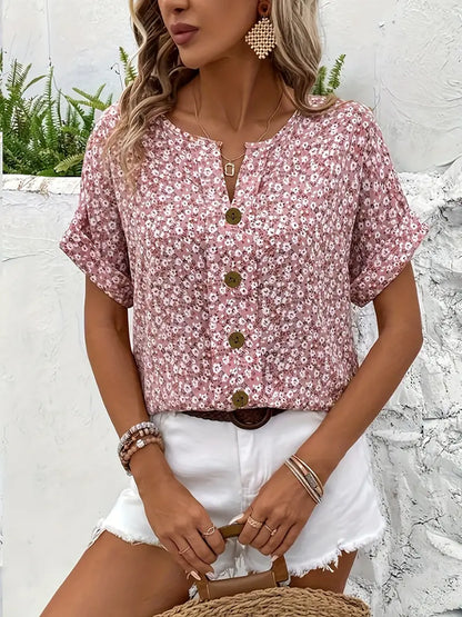 Damen Sommer-Top mit Knopfleiste – Leicht, Elegant & Vielseitig