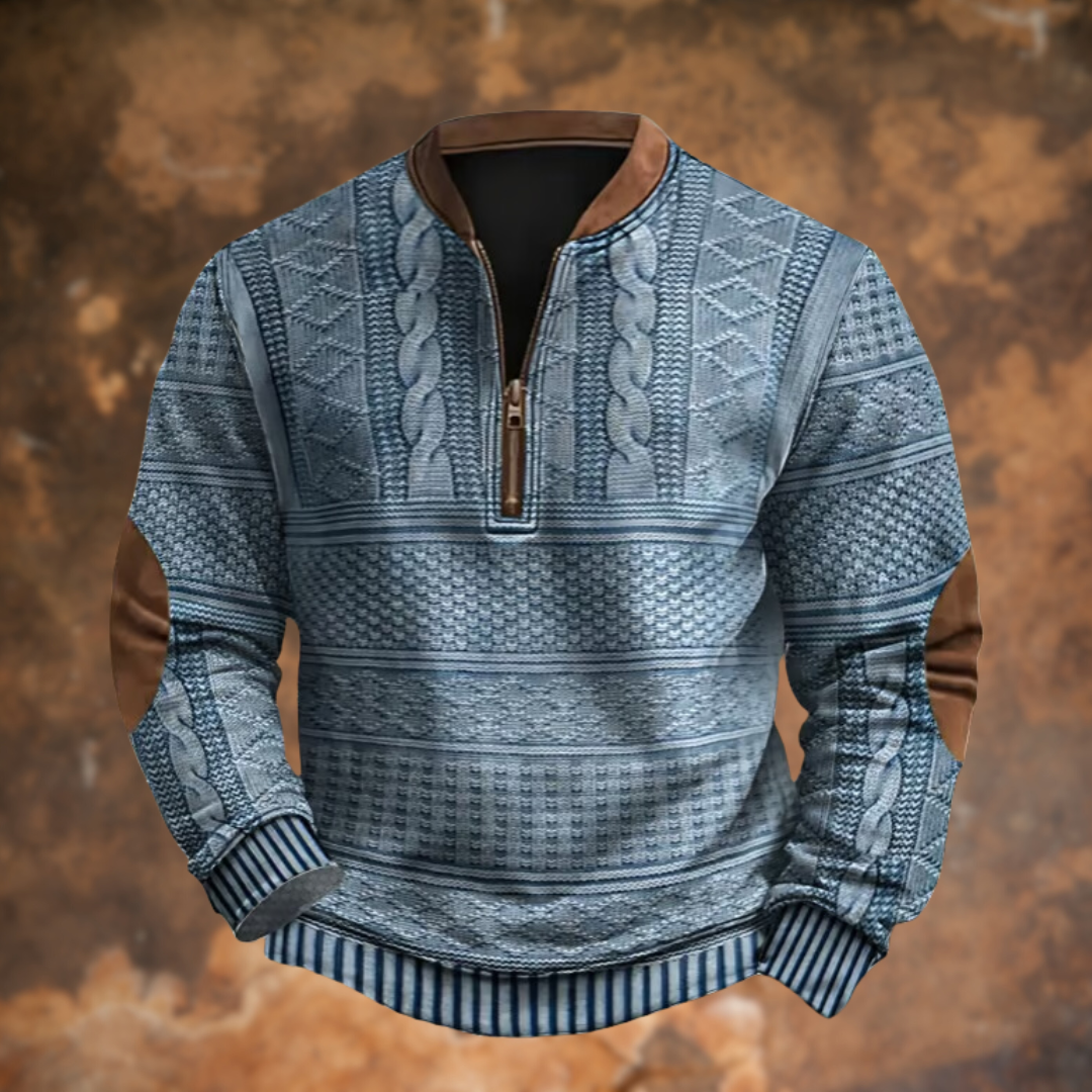 Strickpullover Herren | halber Reißverschluss für stilvolle Wärme